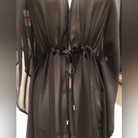 NWOT Swimsuit Cover-up “Into The Bleu” by Amerex - with colorful Pom-Pom trim - Picture 7 of 12